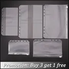 Прозрачный ПВХ держатель для карт для персонального блокнота А7 на молнии с 6 кольцами, аксессуары для планировщика