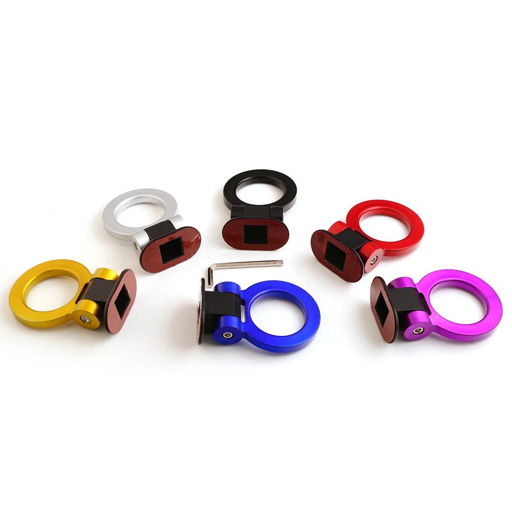ABS Car Styling Trailer Hooks Sticker Decoration Auto Rear Front Simulation Racing Ring Vehicle Towing Hook | Автомобили и