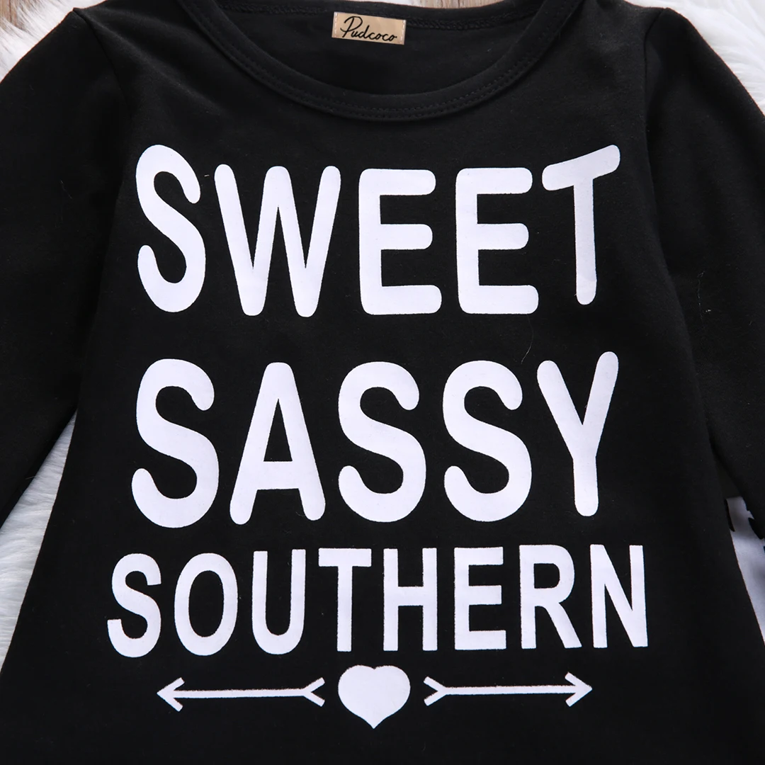 

Hot Fashion Baby Kids Girls Outfits Set Letters Long Sleeve T-shirt Tops Printing Pants Leggings Headband Clothes Set Kids Girl