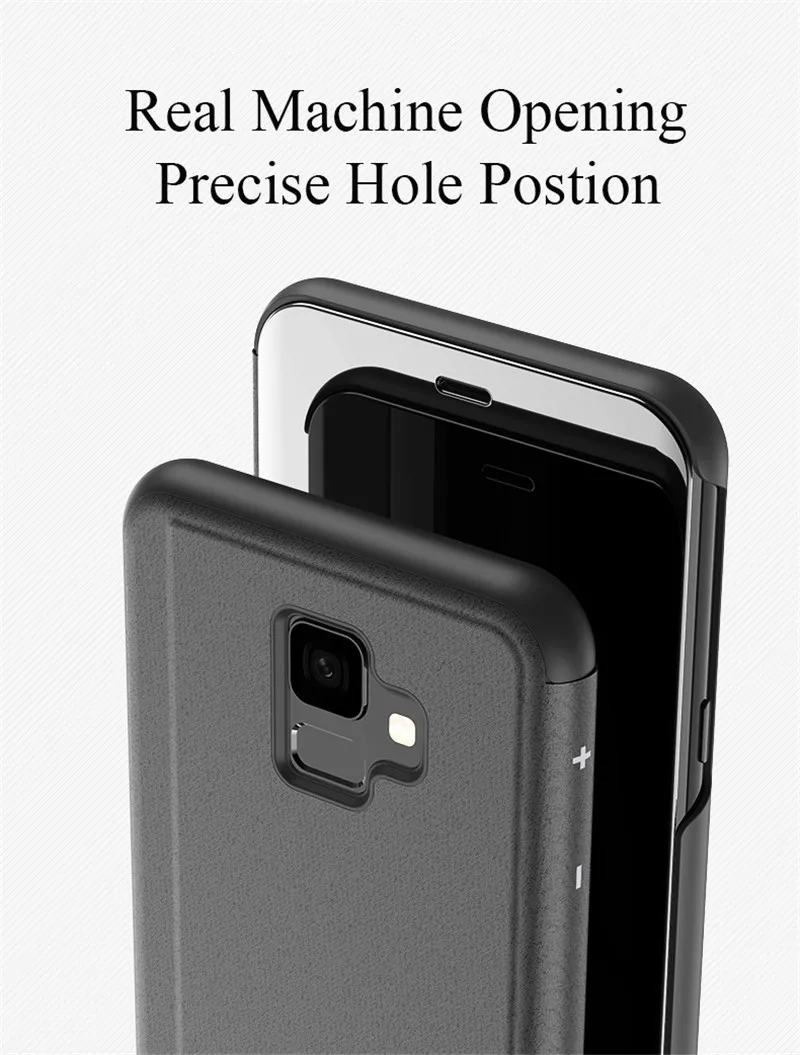 Сенсорный Чехол-подставка чехол для samsung J3 J5 J7 J4 J6 плюс J3 J7 J8 J2pro J7 Max Plus Prime зеркало 360 Полное покрытие