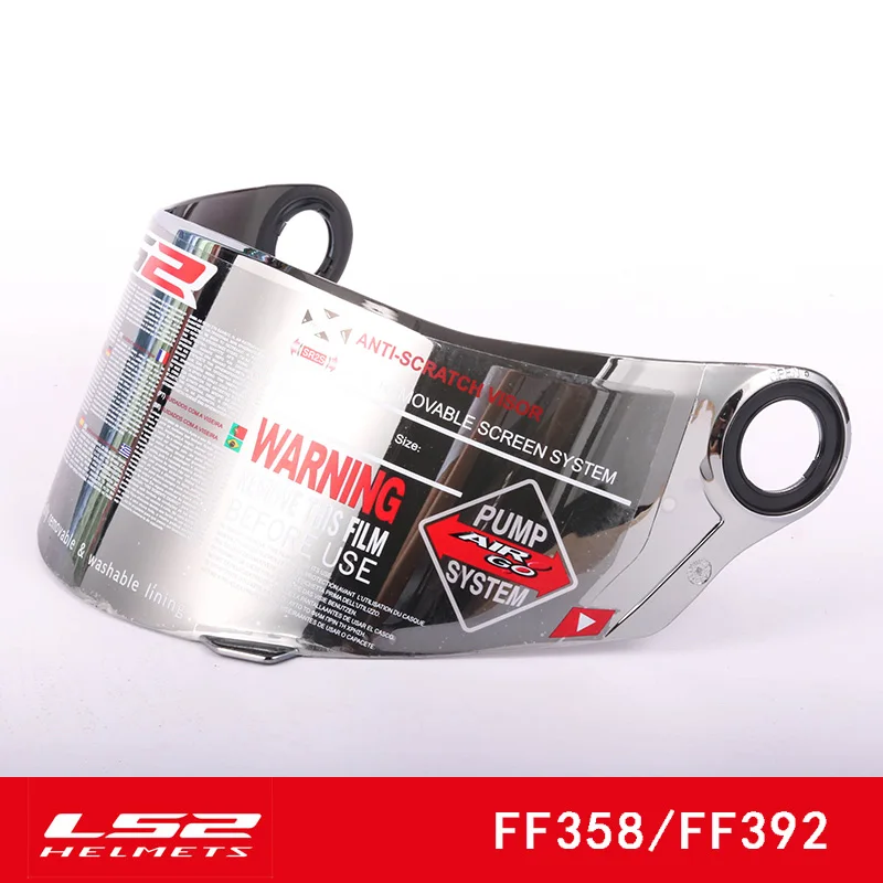Козырек для шлема LS2 FF358 сменный внешний прозрачный черный/серебристый чехол ls2