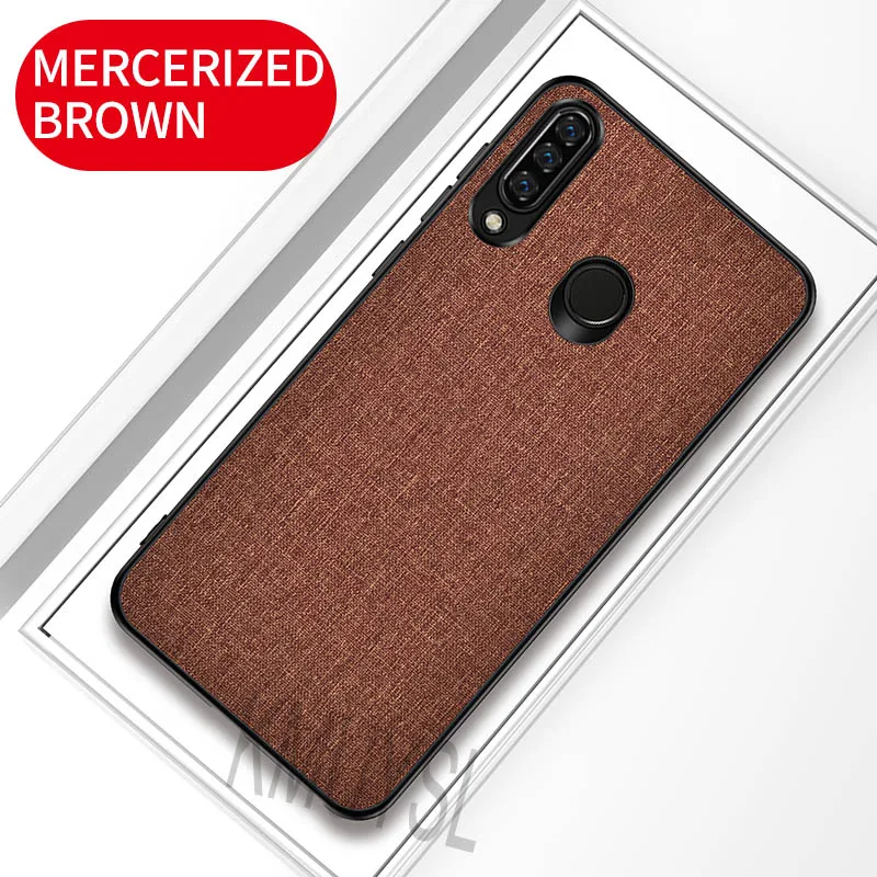Brown Тканевый чехол для телефона ткань чехол для huawei P Smart Z плюс Y5 Y7 Y9 Prime P20 P30 Pro Коврики 20 Lite Honor 10i 20i 8X 8C 8S 7C 8A чехол - Цвет: Brown