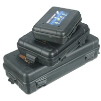 3 size black plastic flashight tool storage case box for 18650 14500 led flashlight for outdooors camping hiking