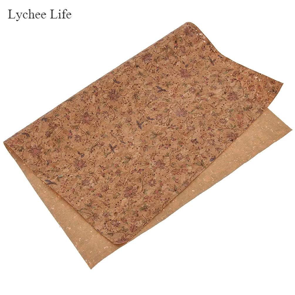 Purple Lychee Life 42x30 см винтажный цветочный принт мягкая пробка из ткани, шитье ручной работы ткань для одежды лук сумки материалы для поделок DIY - Цвет: Purple