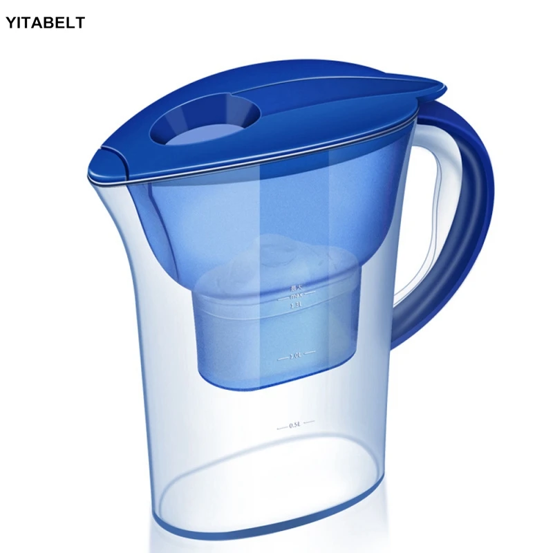 Water Filter Jug Kettle With Refill Cartridge Activated Carbon Home Office Drinkware Purifier | Бытовая техника