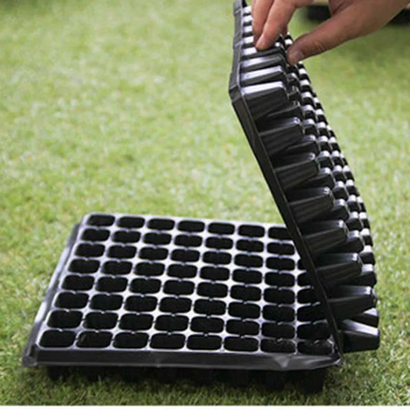 1 шт. Пластиковые Клетки рассады лотки для посадки черные цветочные горшки