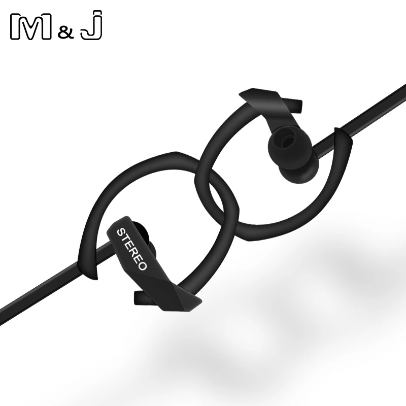 M &amp J оптовая продажа 3 5 мм спортивные наушники гарнитура с микрофоном для iPhone