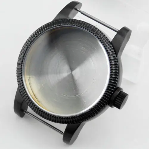 46 мм Corgeut PVD Черный Корпус Часов Для Eta 6497 6498 St36 Движение SC4611 | Наручные часы