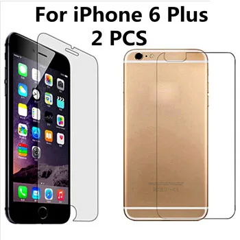 for iphone6plus 2pcs Передняя+ Задняя 2 шт прозрачная защитная пленка из закаленного стекла для iphone 4 4s 5 5s 5se 6 6s 6plus 6s plus 7 8 plus X Xs Max XR - Цвет: for iphone6plus 2pcs