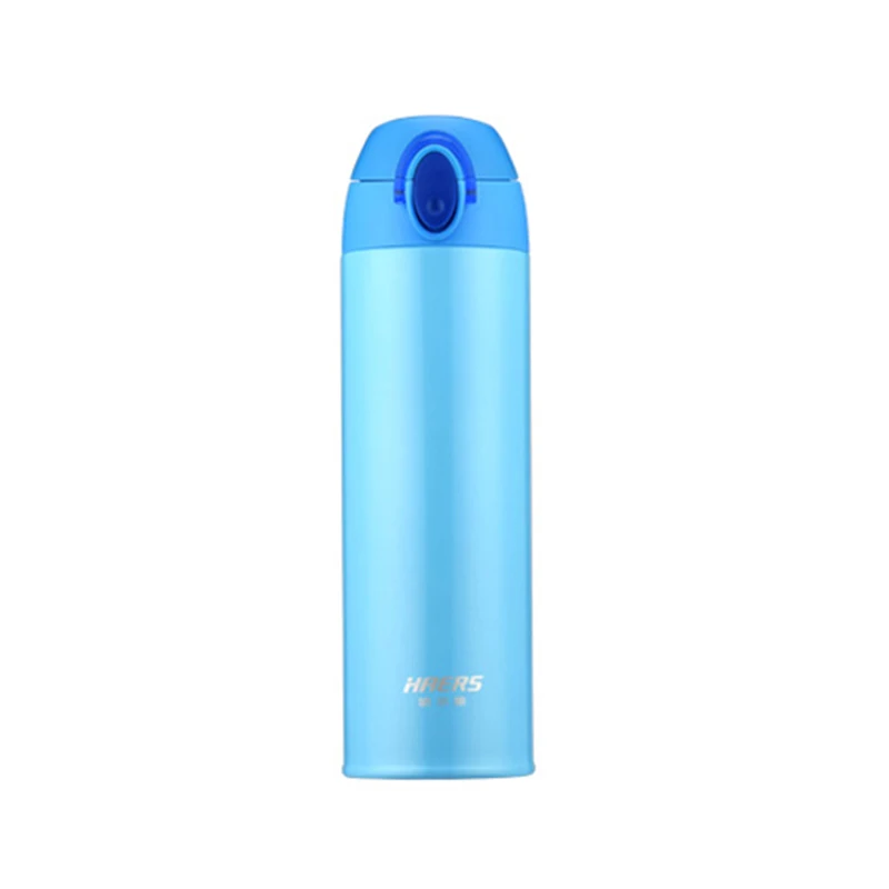 Blue Haers 500 мл бутылка термос 304 нержавеющая сталь BPA чашка термос легко открыть двойной безопасный дорожный термос для кофе - Цвет: Blue
