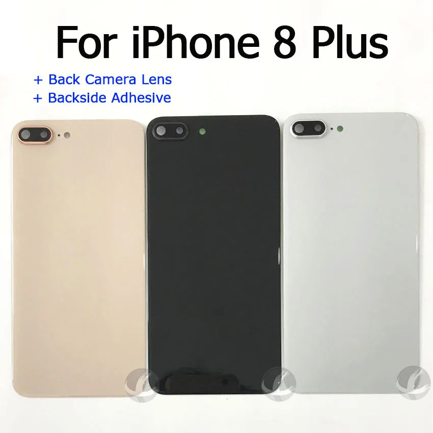 Оригинальное заднее стекло, Крышка корпуса для Apple iPhone 8 Plus 8 P, Европейская кристальная батарея, дверная панель, чехол, крышка+ задняя камера, объектив