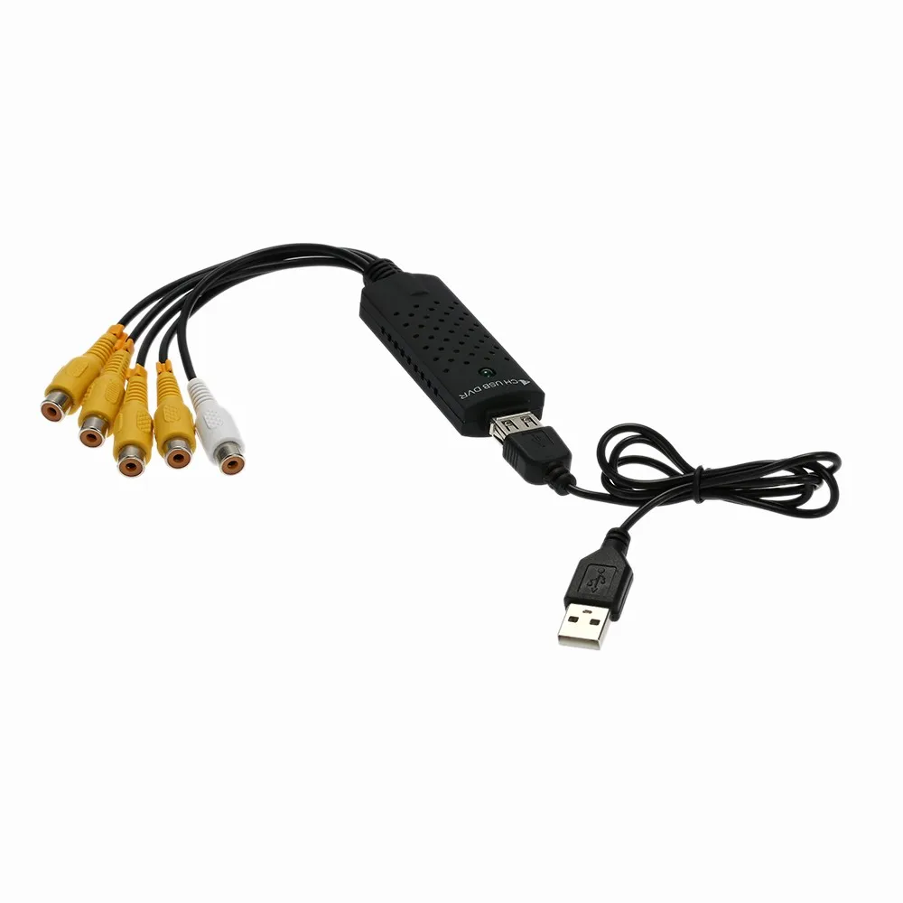 4 канальный USB 2.0 DVR видеозахвата Аудио запись карты адаптер композитного RCA Вход