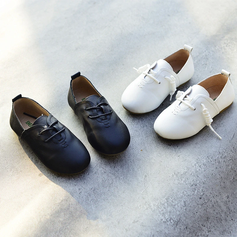 Genuine leather Boys Sneakers Girls suede lace-up Kids Oxford Shoes Children casual shoes Size 23-35 | Детская одежда и обувь