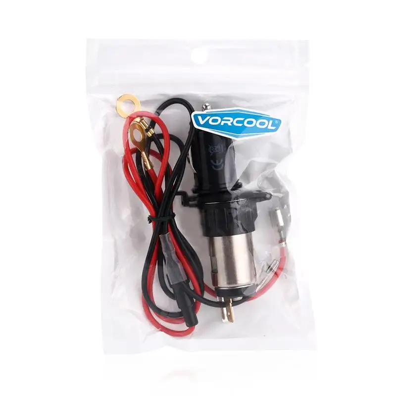 

Waterproof 12V 120W Car Motorcycle Female Cigarette Lighter Socket with DC 5V 2.1A Dual USB Car Power Adapter Charger