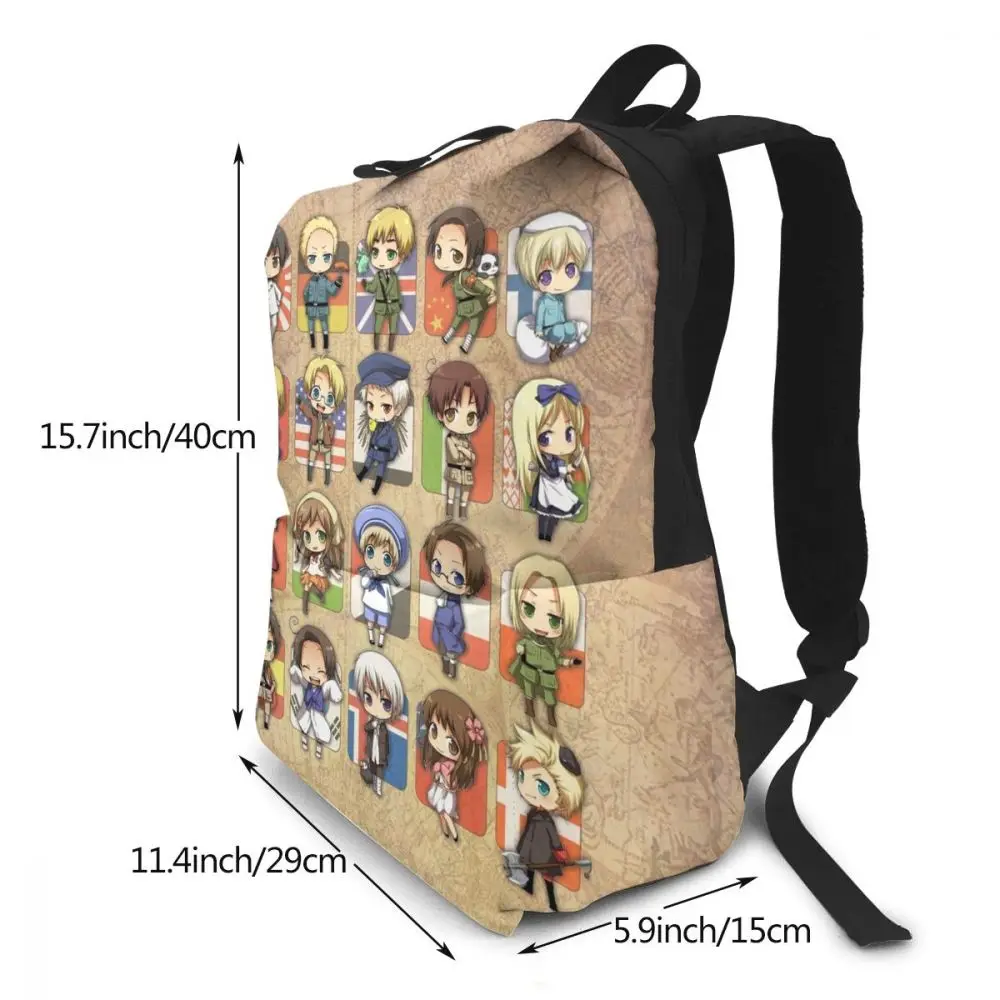 Hetalia рюкзак Hetalia Group рюкзаки для мужчин-женщин школьная сумка с рисунком трендовые высококачественные студенческие сумки с несколькими карманами