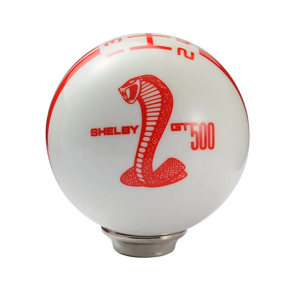 

1 PC Red With White Color Shift Knob 5 Speed Resin Material Gear Shift Knob Shift Lever Knobs