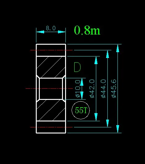 

0.8m 55T/Hole 5mm 6mm 8mm 10mm/width 8mm/For Meat Grinder Parts etc