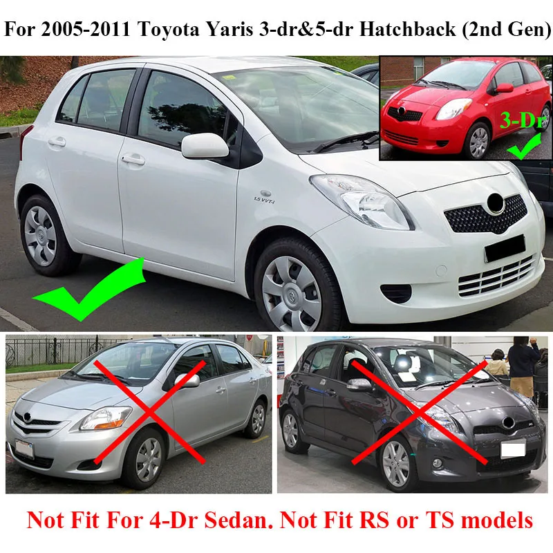 Брызговики для хэтчбека Toyota Yaris 2005-2011 2006 2007 2008 2009 | Автомобили и мотоциклы