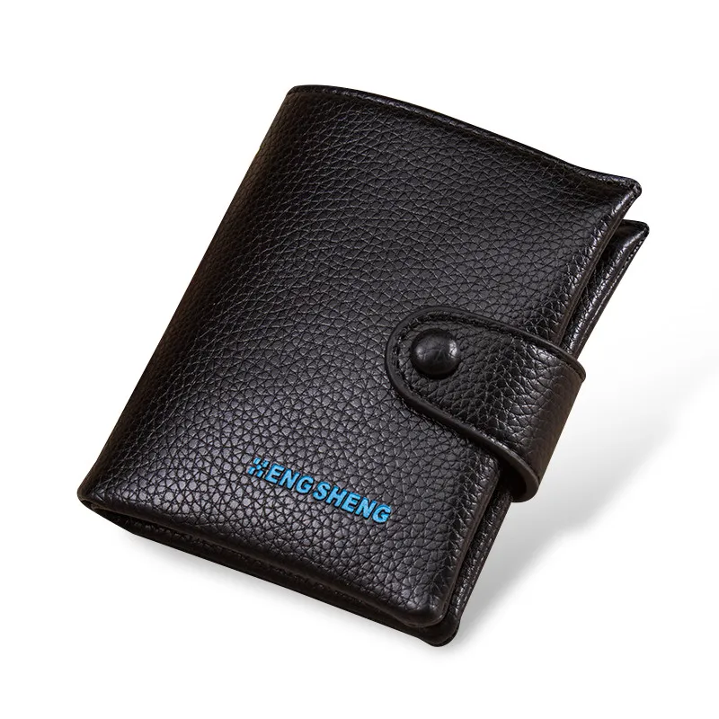 2017 известный Дизайн Марка Мужской черный Мини Винтаж небольшой коровьей кошелек