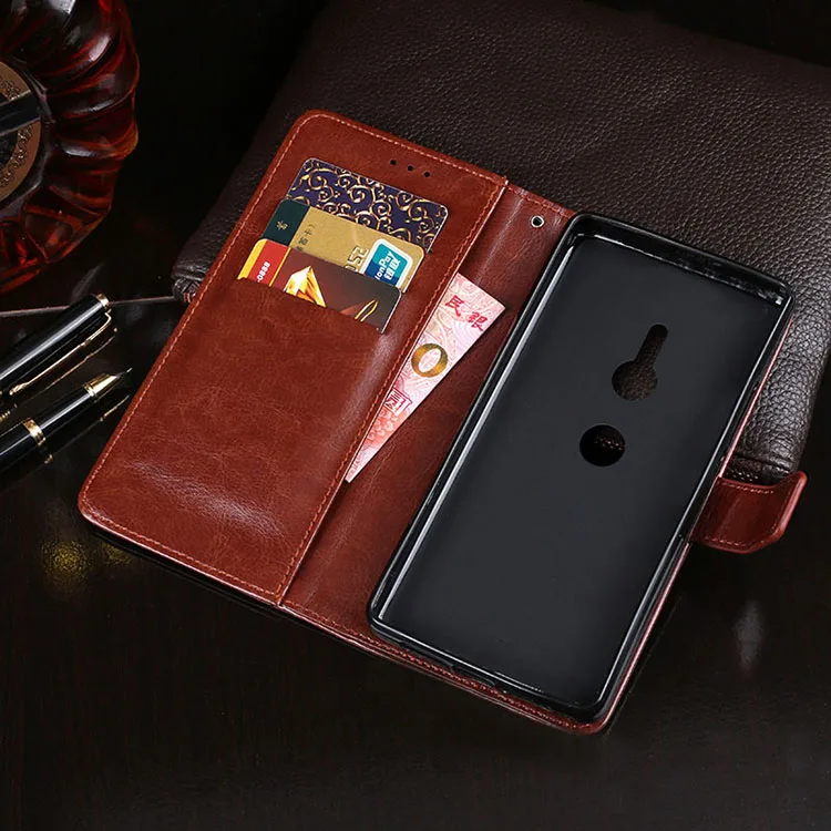 Чехол для Sony Xperia XZ3 чехол 6 0 дюйма чехол-кошелек из ПУ кожи задняя крышка двойной