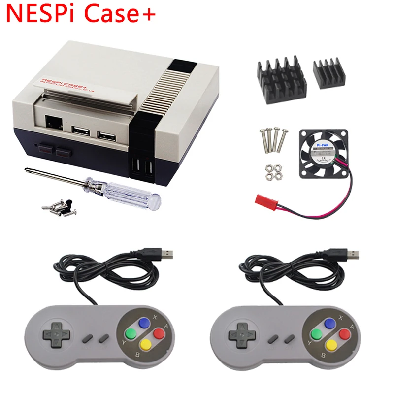 Для Raspberry Pi 3 NESPi чехол+ обновленная коробка Retroflag чехол с безопасным выключением функциональный для Raspberry Pi 3 Model B 3B Plus