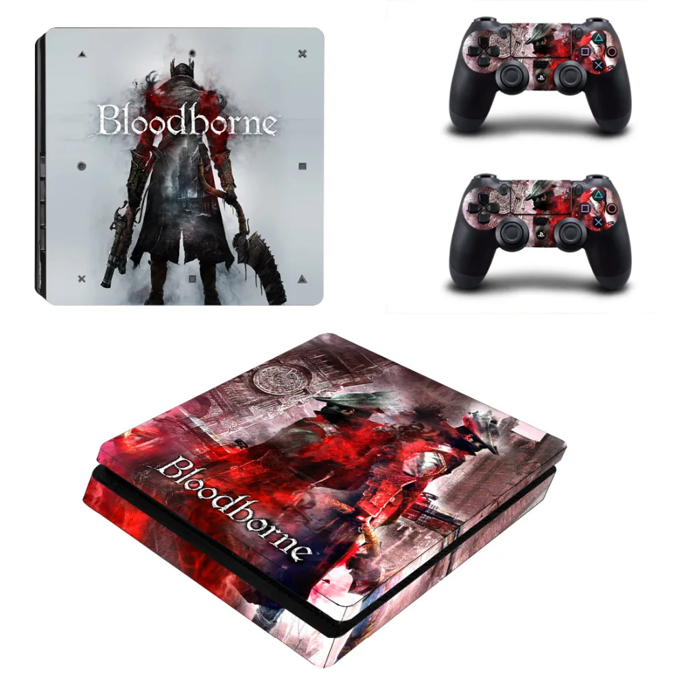 Наклейка для игровой консоли PS4 наклейка PlayStation4 Slim и 2 контроллера Slim|Наклейки| |