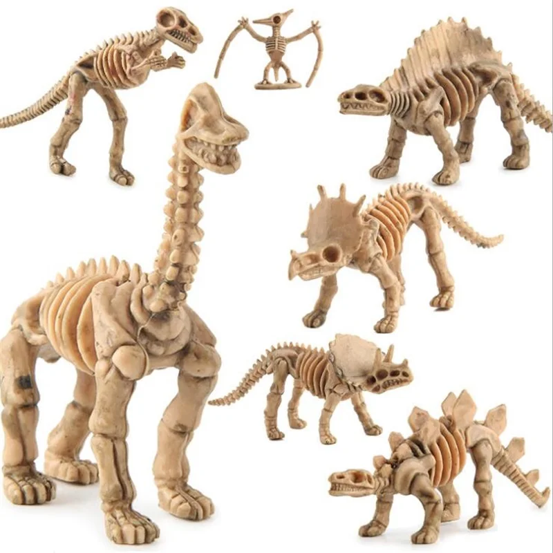 12 стиль/набор Парк Юрского периода Tyrannosaurus Archeology динозавр Fossil Raptor Скелет