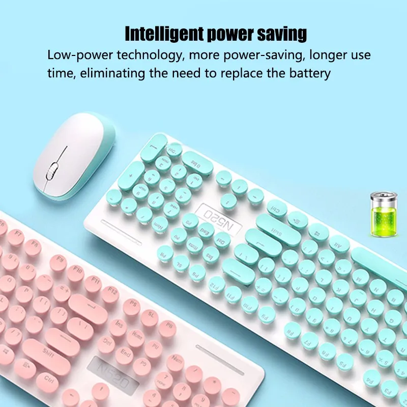 Gaming Wireless Keyboard Mouse Combos Steampunk 104 Keys 2.4Ghz USB Waterproof Mechanical Feeling For Desktop Laptop | Компьютеры и
