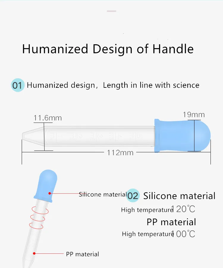 5 мл силиконовые пипетка пластик Детские Кормление медицина ложка Burette младенческой посуда