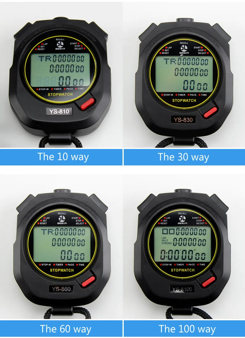 Stopwatch timer referee sports fitness electronic stopwatch countdown timer. 10/30/60/100 road. | Инструменты