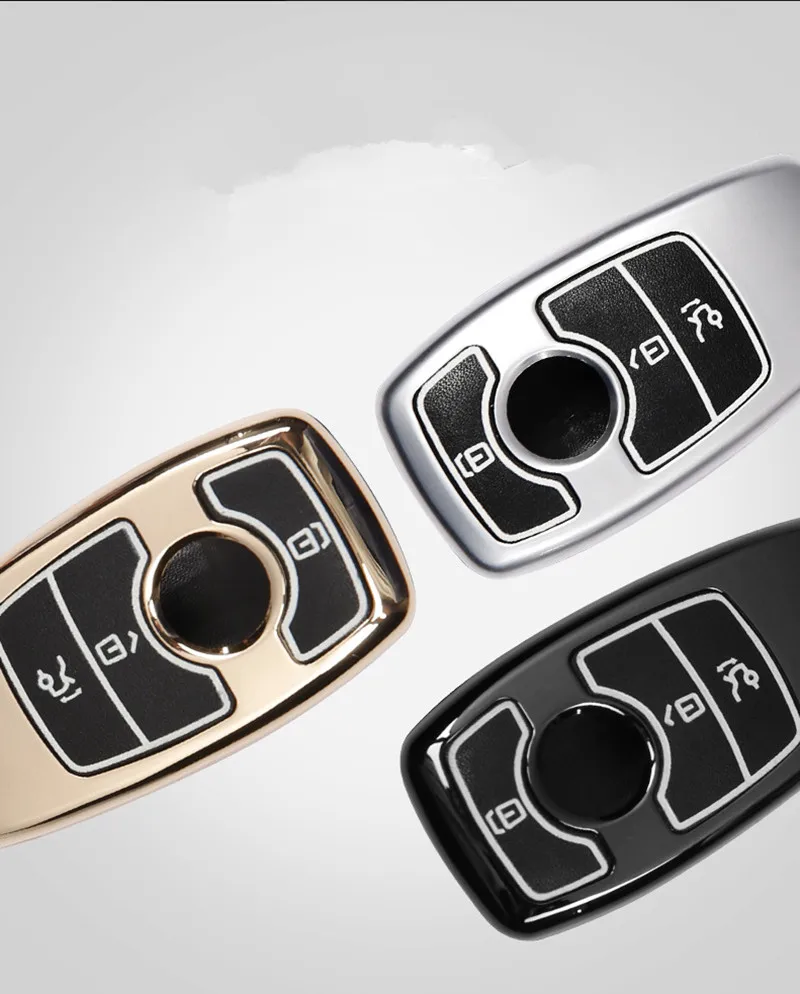 Цинковый сплав кожаный чехол для ключей автомобиля Mercedes Benz AMG 2017 E класс W213 кольцо