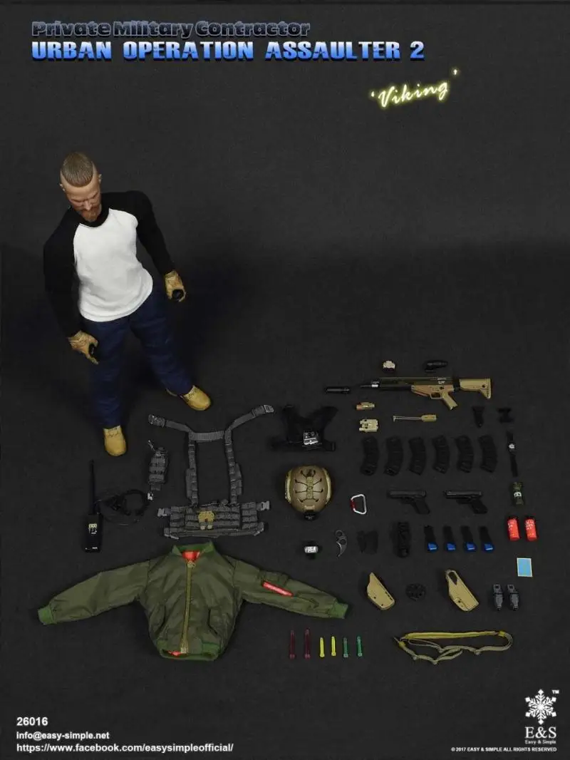 Экшн-фигурка EASY &amp Простой ES 1:6 26016 PMC UOA2 Viking для любителей подарок на день рождения