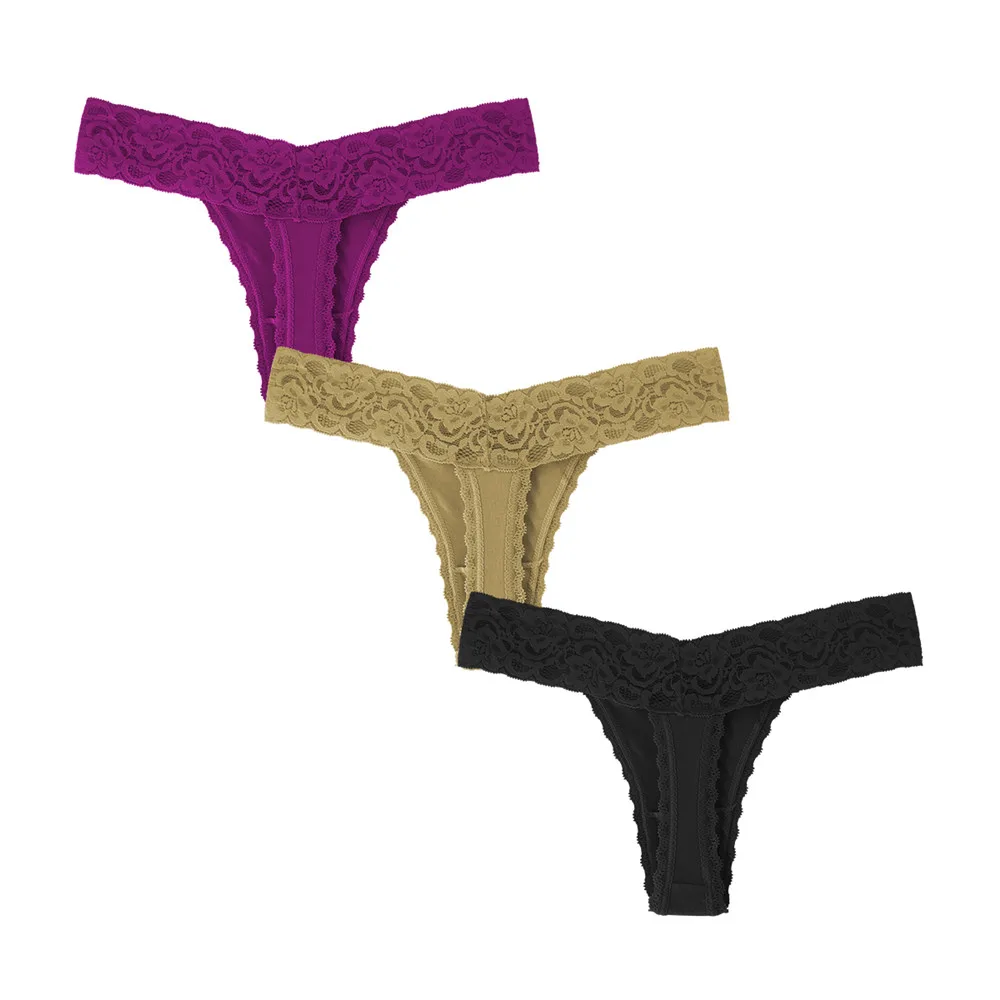 purple khaki black GAREDOB A+(американский размер xs-xl) сексуальные трусики хлопковые трусики для женщин стринги 3D пошив Танга комфорт гарантировано - Цвет: purple khaki black