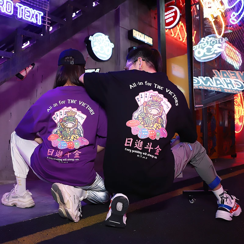 UNCLEDONJM Ukiyo E Toad футболка уличная 2019 Harajuku Хип Хоп повседневные мужские футболки с