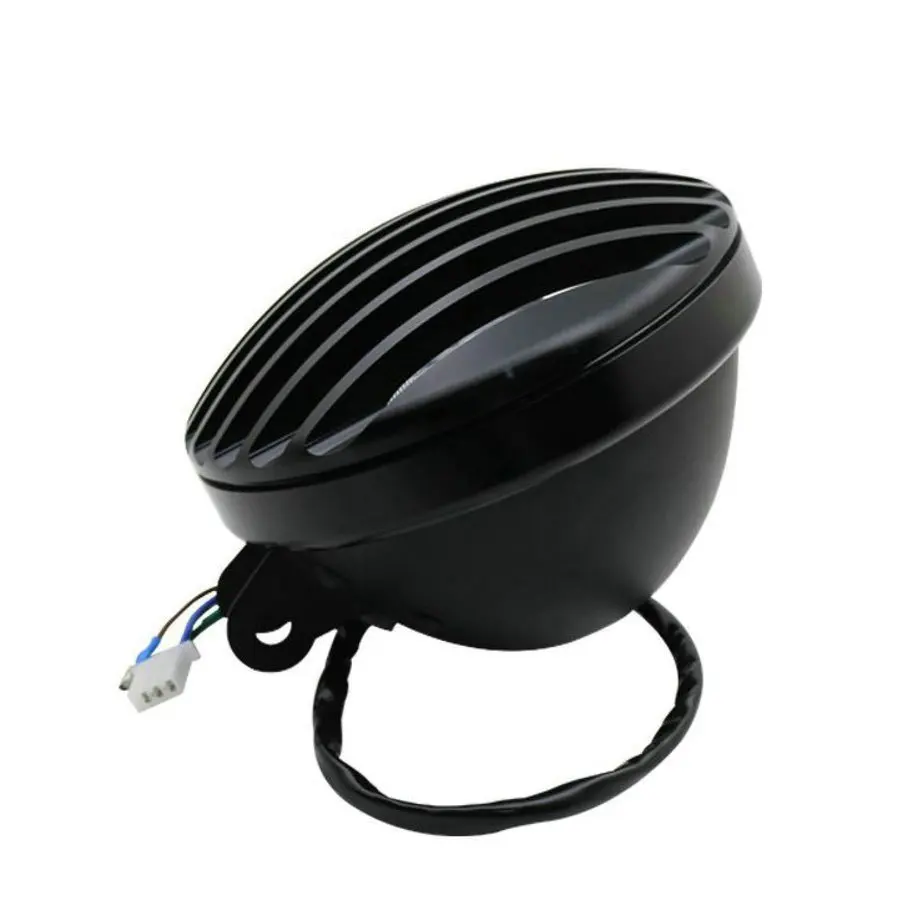 Кафе Racer светильник хром/черный мотоциклетный головной свет лампа Высокий/низкий