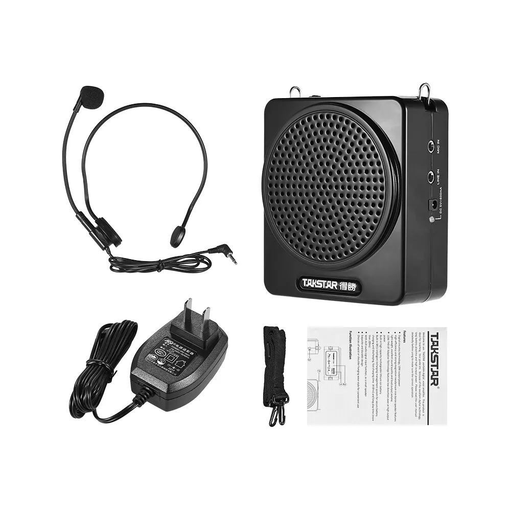 TAKSTAR E188 10 Вт Перезаряжаемые Портативный цифровой речевой усилитель Amp с головной
