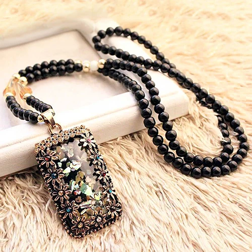 Ожерелье с кулоном из искусственного опала 6T17 7FD3 BEAF|sweater chain|pendant necklacenecklace chain |