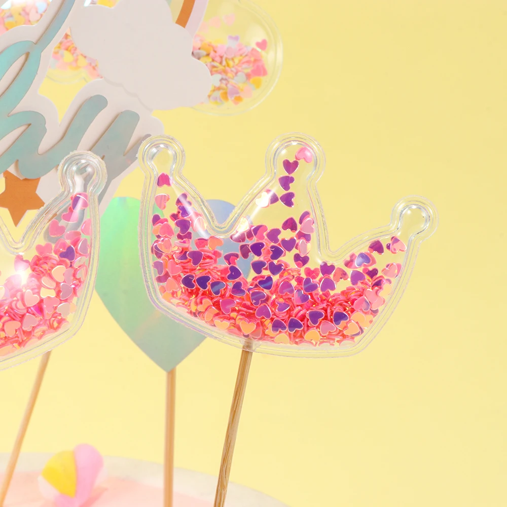 Новинка 2019 Модный Блестящий Прозрачный блестящий декор для дня рождения