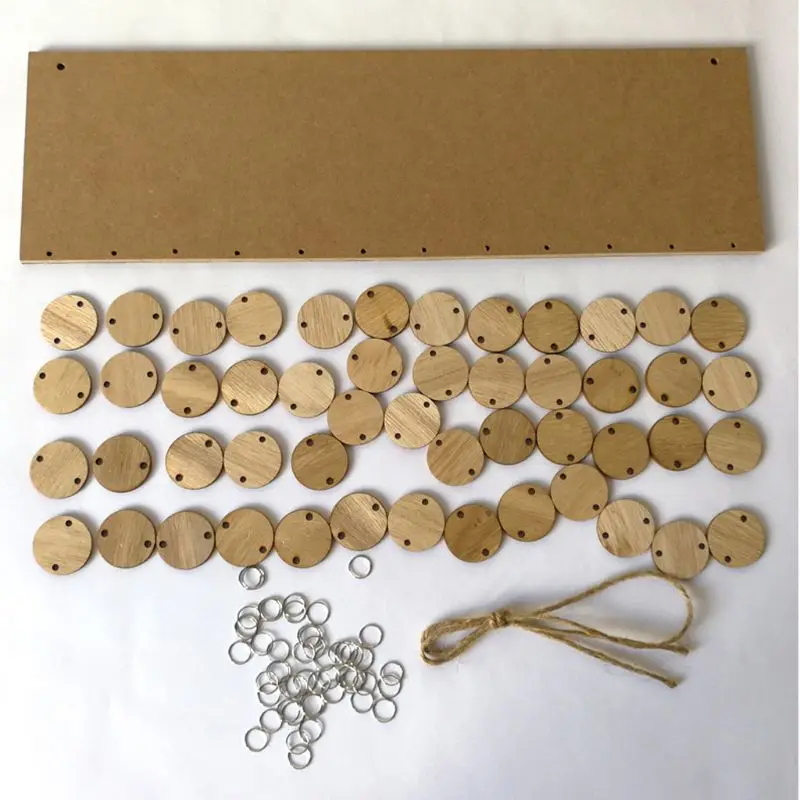 

1 Set 50pcs Board + 50pcs Ring Countdown Board Eid Mubarak Muslim Islam Ramadan Days Date Notes Pad Plate Calendar Reminding Boa