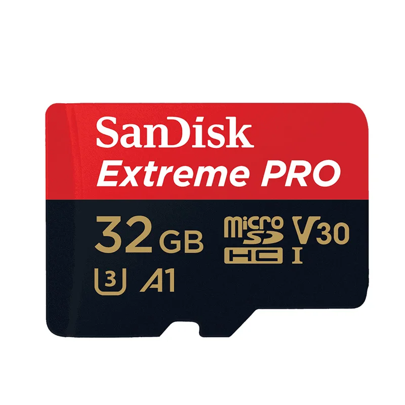 

100% Original Sandisk Extreme PRO Micro SD Card SDHC V30 U3 A1 TF Card Storage 32G High Speed 100MB/s Memory Card For Smartphone