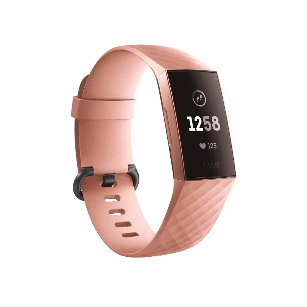 Прочный для ремешка часов для Fitbit Charge 3 ремешок на Fit Bit Charge 3 Charge3 силиконовый ремешок на запястье кожаный поясок браслет аксессуары - Цвет: pink