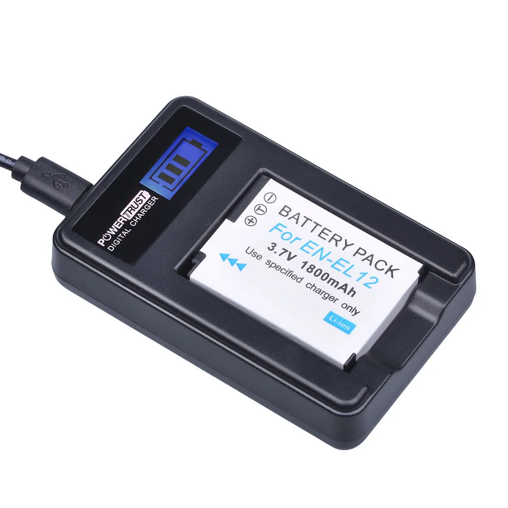 1 шт. EN-EL12 ENEL12 EN EL12 батарея для камеры + ЖК-Зарядное устройство USB Nikon Coolpix S9900 S9700 AW120