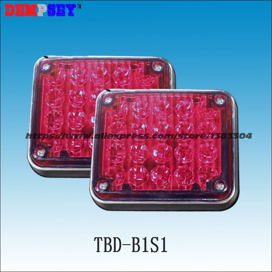 Dempsey 12V/24V DC LED Surface square mount warning light for ambulance/fire fighter truck/tractor(TBD-B1S1)