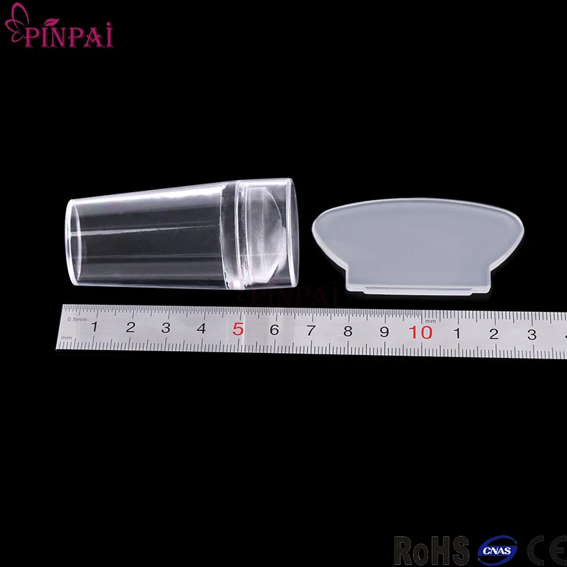 PinPai чистый прозрачный силиконовый Nail Книги по искусству штампа со скребком