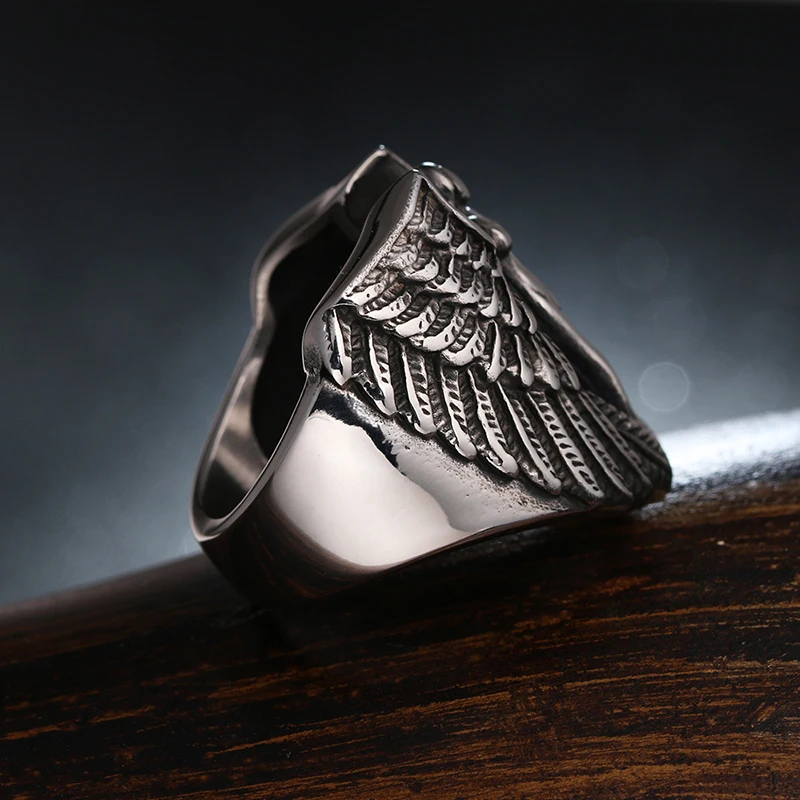 Изысканное винтажное эластичное кольцо с крыльями ангела женские кольца из