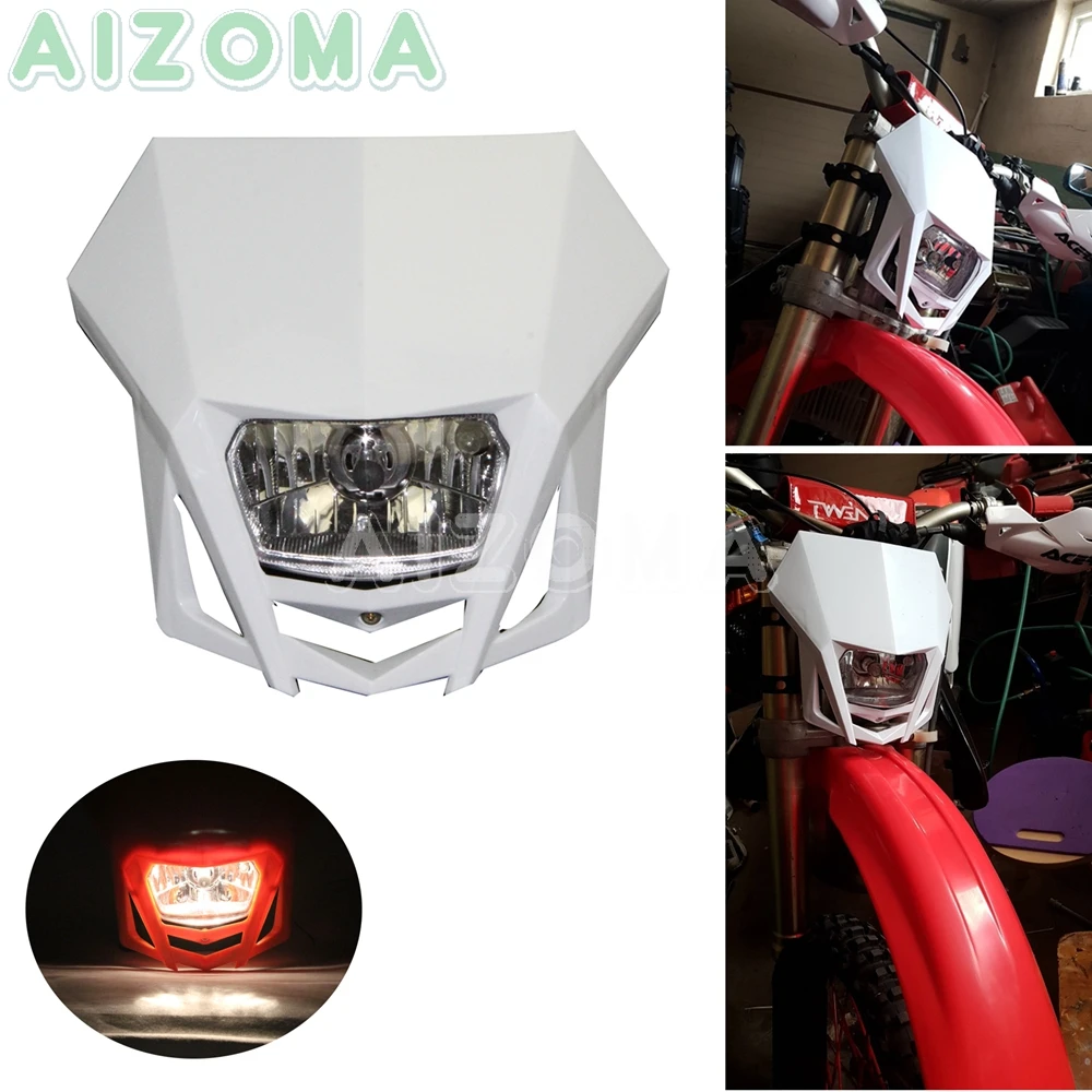 Для мотокросса для езды на мотоцикле ближнего света 12V 35/35W фары обтекатель Байк