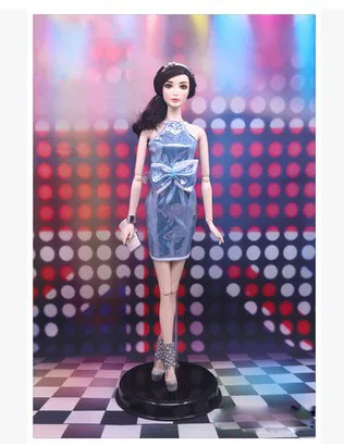 Одежда для кукол; платье; модные костюмы для кукол BB 1:6; BBI363 - Цвет: Q a dress only