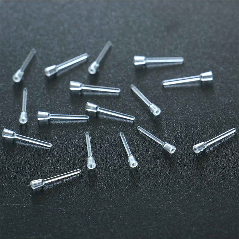 50pcs Earrings Clutch Anti Allergy Back Plugs Sleeve Tube Protection Ears Safety Pad Protector Jewelry Findings & Components