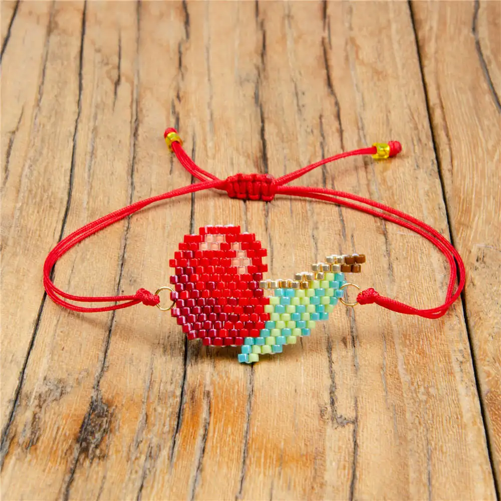 Go2boho MIYUKI браслет Delica вишня Pulseiras женские ювелирные изделия в виде вишен дружба шнур детские браслеты ручной работы для женщин и детей подарок