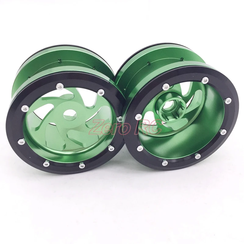 1/10 RC ROCK TRUCK AXIAL WRAITH Cyclone ALUMINUM 2 &quotдюймовые колесные диски Beadlock (зеленый) набор из 4|rim